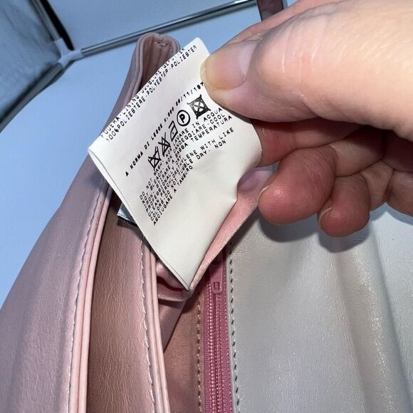 Dolce and Gabbana Lambskin Baby Pink and White Double Pocket Shoulder Bag - Picture 16 of 16